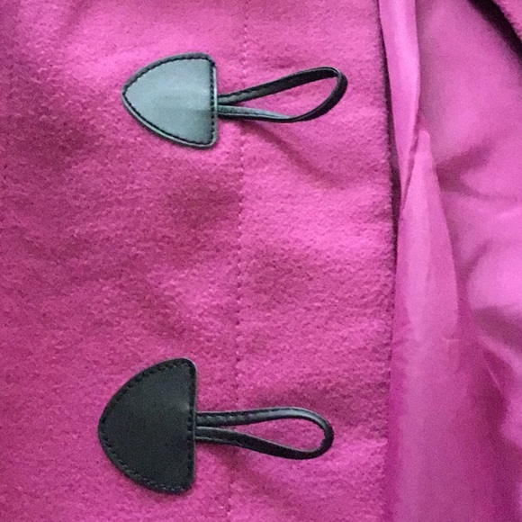 H&M fuchsia pink pea coat jacket - Picture 6 of 11